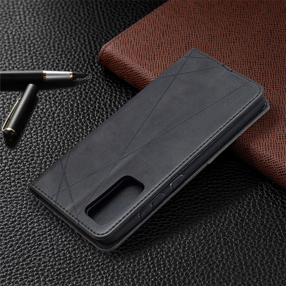 Geometric Pattern Leather Stand Case with Card Slots for Samsung Galaxy S20 FE/S20 Fan Edition/S20 FE 5G/S20 Fan Edition 5G - Black-9