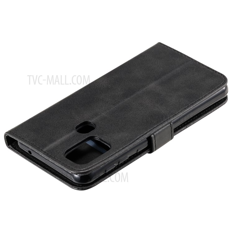 Zipper Pocket Wallet Leather Stand Case for Samsung Galaxy M31 - Black-8