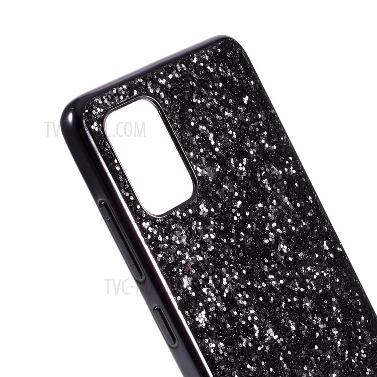 Glittering Sequins Plated TPU Frame + PC Case for Samsung Galaxy A51 5G SM-A516 - Black-4