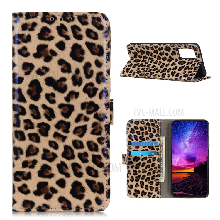 Leopard Pattern Stand Leather Case for Samsung Galaxy M51 (International Edition) (Side Fingerprint Hole)-1