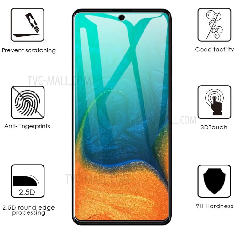 Clear TPU Shell + Tempered Glass Screen Guard Film for Samsung Galaxy A71 SM-A715-3