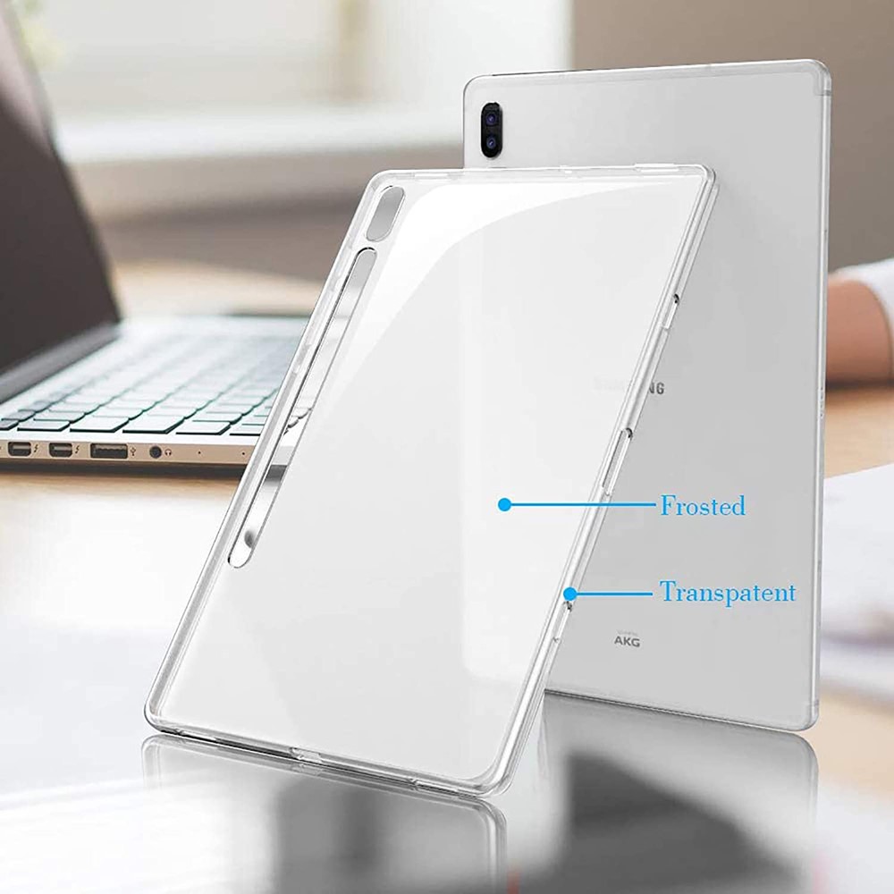 Clear TPU Soft Tablet Case Cover for Samsung Galaxy Tab S7 Plus-5