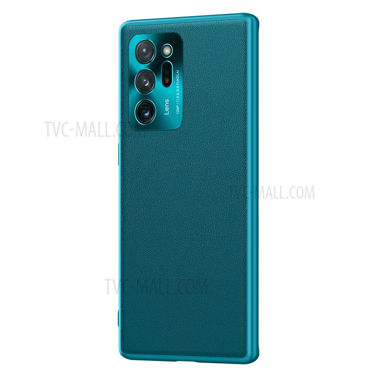 FUKELAI CD Veins PC + TPU Phone Cover with Camera Covering for Samsung Galaxy Note 20 - Dark Green-2