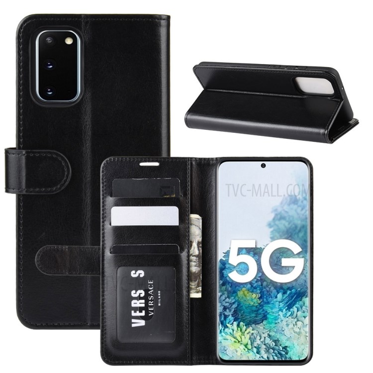 Crazy Horse Surface with Wallet Leather Cover for Samsung Galaxy S20 FE/S20 Fan Edition/S20 FE 5G/S20 Fan Edition 5G - Black-8