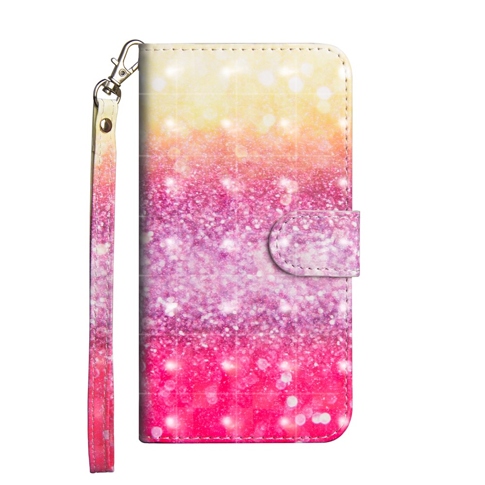 Light Spot Decor Pattern Printing Wallet Stand Leather Shell with Strap for Galaxy S20 FE/Fan Edition/S20 FE 5G/Fan Edition 5G -Glittery Elements-2