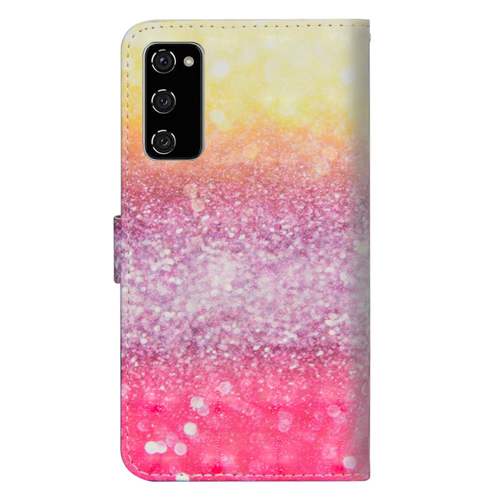 Light Spot Decor Pattern Printing Wallet Stand Leather Shell with Strap for Galaxy S20 FE/Fan Edition/S20 FE 5G/Fan Edition 5G -Glittery Elements-3
