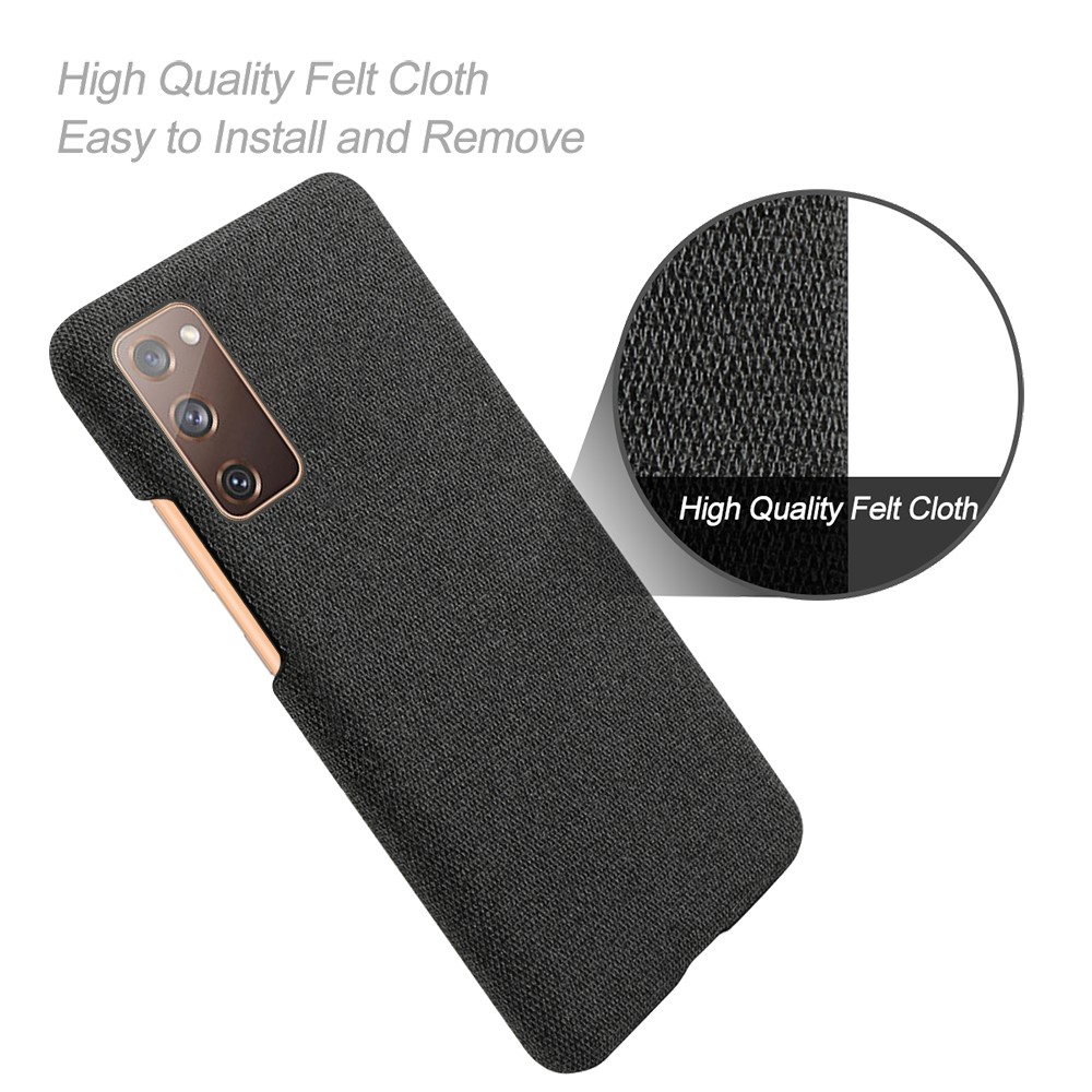 Cloth Texture Plastic Back Case for Samsung Galaxy S20 FE/S20 Fan Edition/S20 FE 5G/S20 Fan Edition 5G/S20 Lite - Black-4