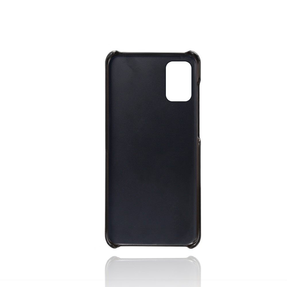 Hard Cover Double Card Slots PU Leather + Plastic Shell for Samsung Galaxy M51 (Side Fingerprint) - Black-5