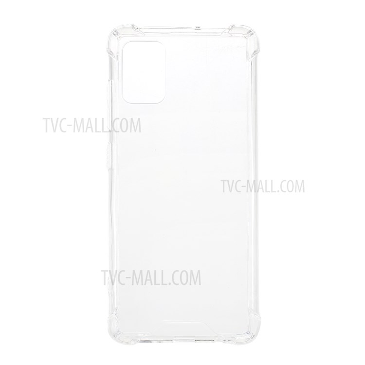 Gota-a Prova Acrílico Lustroso + TPU Concha Caso Híbrido Para Samsung Galaxy A51 SM-A515 - Transparente-1