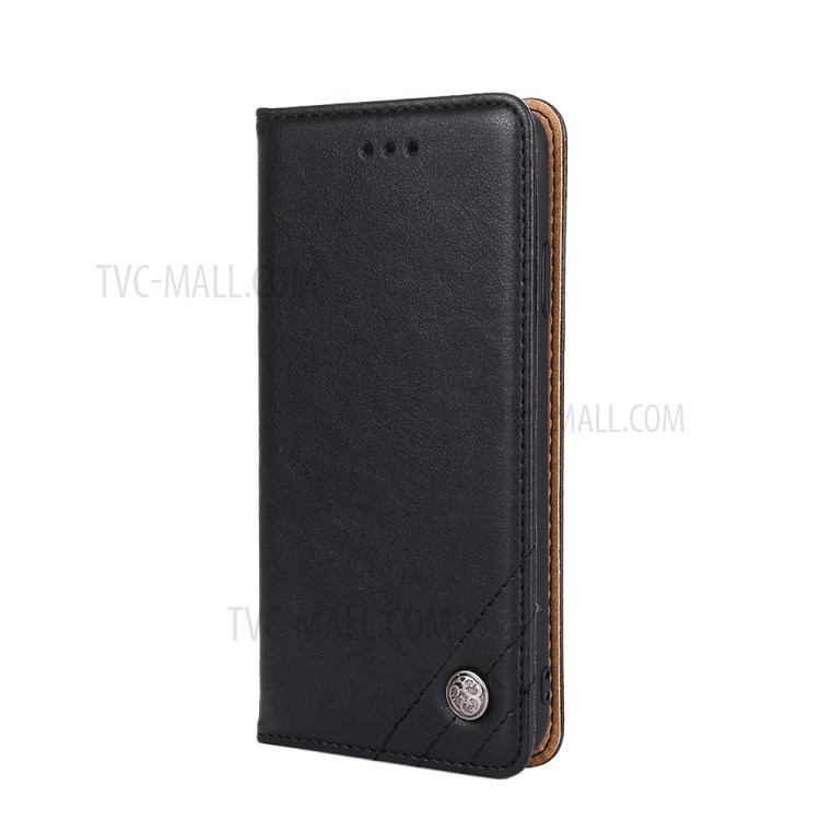 Leather Wallet Phone Flip Case for Samsung Galaxy M51 (Side Fingerprint) - Black-4