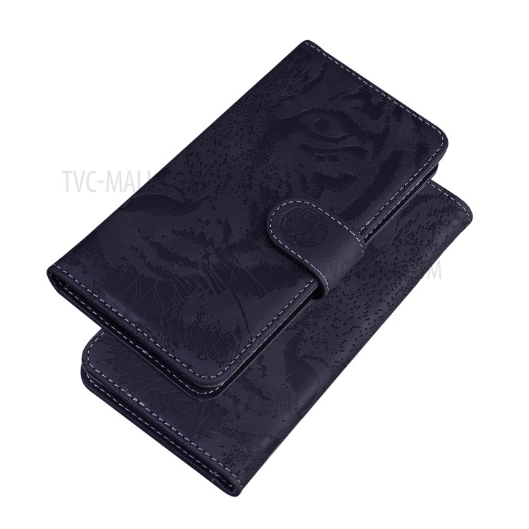 Imprinted Tiger Pattern Leather Phone Case with Wallet Stand for Samsung Galaxy Note 20/Note 20 5G - Black-5