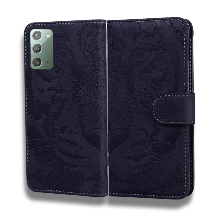 Imprinted Tiger Pattern Leather Phone Case with Wallet Stand for Samsung Galaxy Note 20/Note 20 5G - Black-7