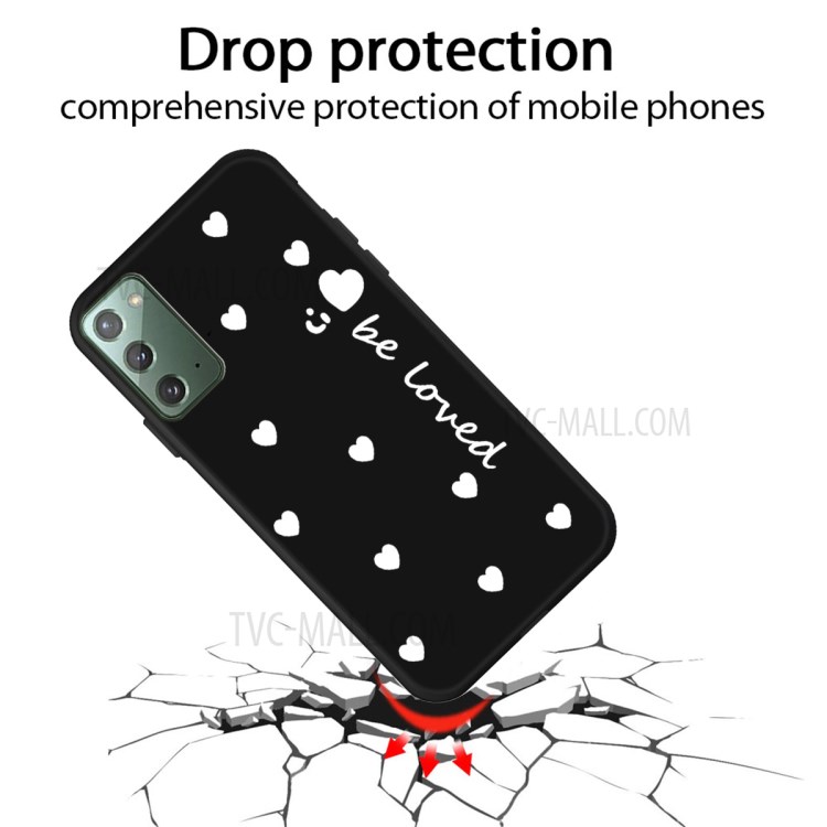 Little Heart Smile Pattern Dsign TPU Phone Case for Samsung Galaxy Note 20 5G / Galaxy Note 20 - Black-2