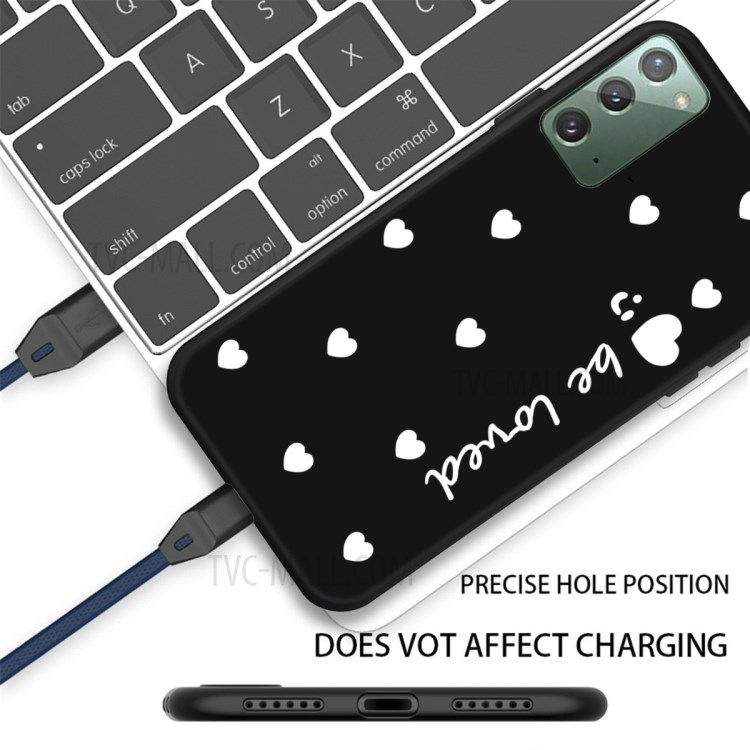 Little Heart Smile Pattern Dsign TPU Phone Case for Samsung Galaxy Note 20 5G / Galaxy Note 20 - Black-3