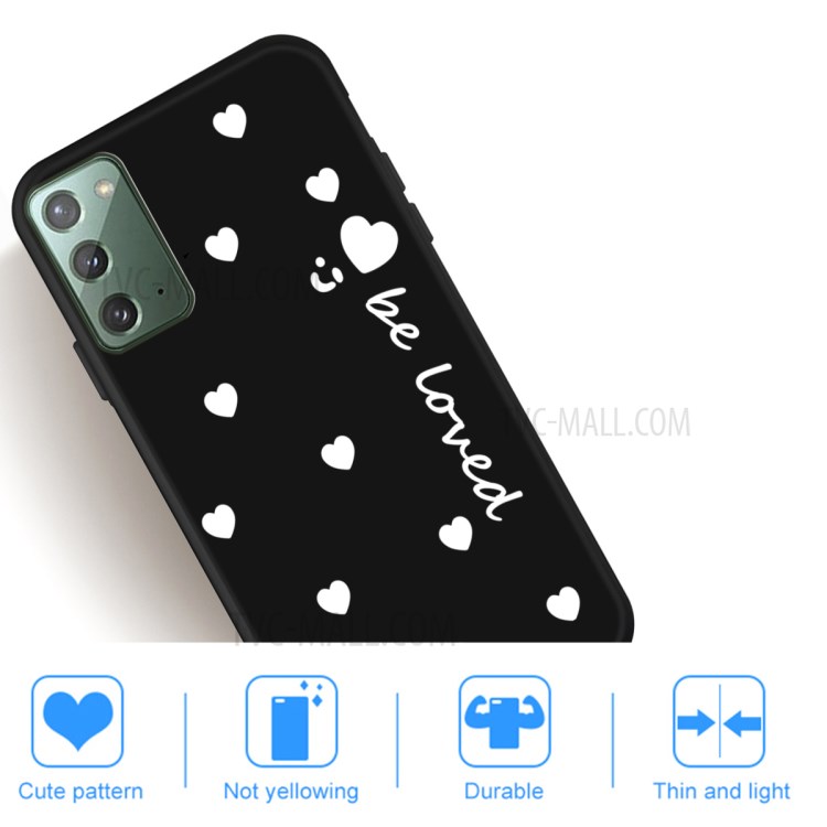 Little Heart Smile Pattern Dsign TPU Phone Case for Samsung Galaxy Note 20 5G / Galaxy Note 20 - Black-5