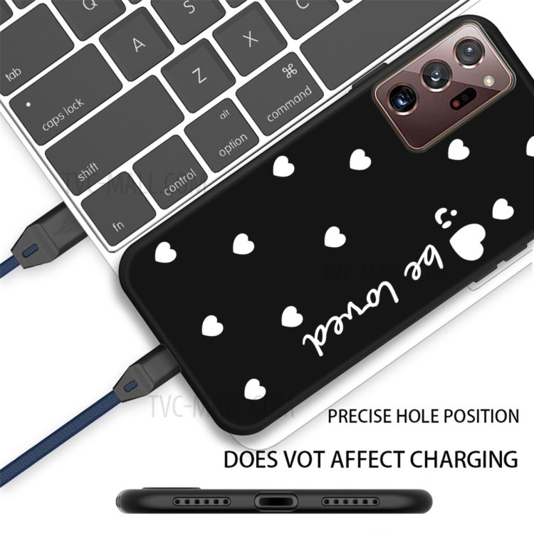 Little Heart Smile Pattern Dsign TPU Phone Case for amsung Galaxy Note20 Ultra 5G / Galaxy Note20 Ultra - Black-3