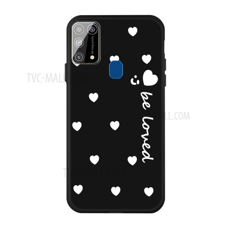 Little Heart Smile Pattern Dsign TPU Phone Case for Samsung Galaxy M31 - Black-1