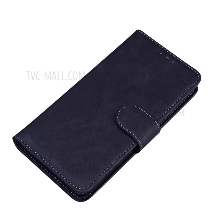 Leather Wallet Stand Phone Case for Samsung Galaxy A41 (Global Version) - Black-5