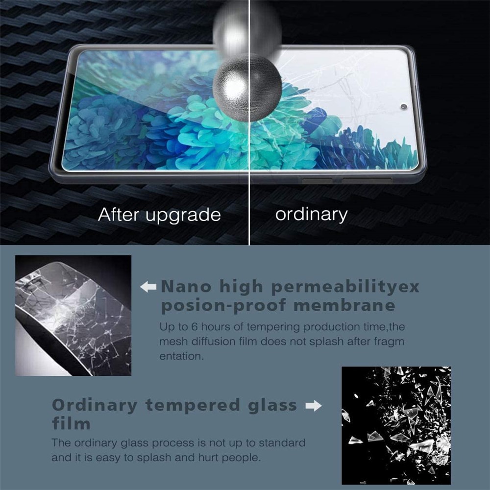 TPU Phone Cover Shell + Tempered Glass Screen Protector for Samsung Galaxy S20 FE/S20 Fan Edition-4