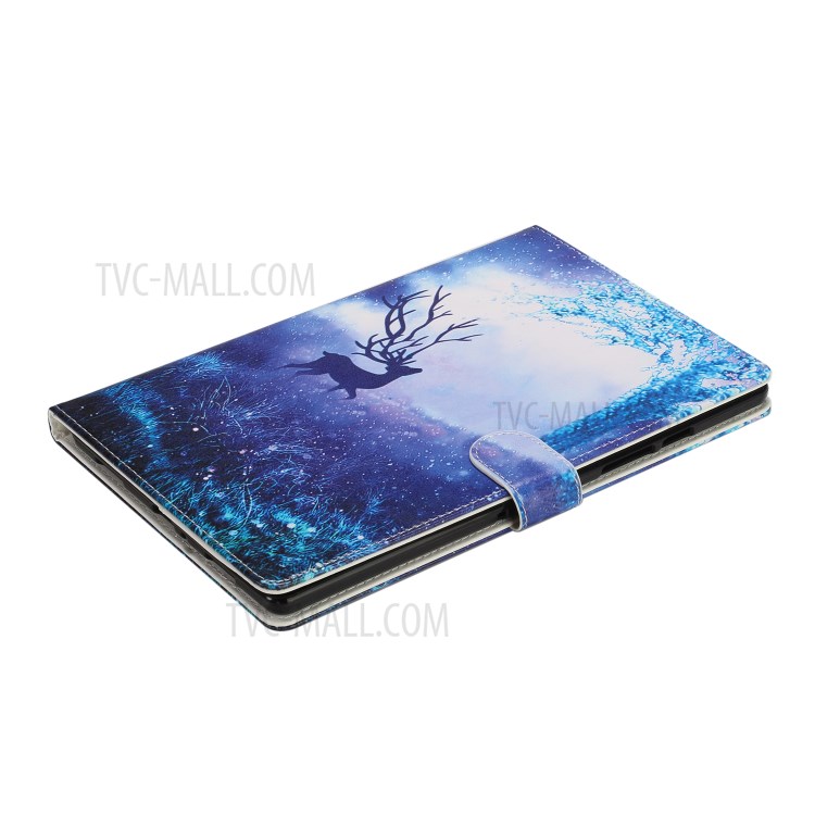 Patterned Leather Protector Stand Card Slots Tablet Cover for Samsung Galaxy Tab A7 10.4 (2020)/T500/T505 - Elk-5