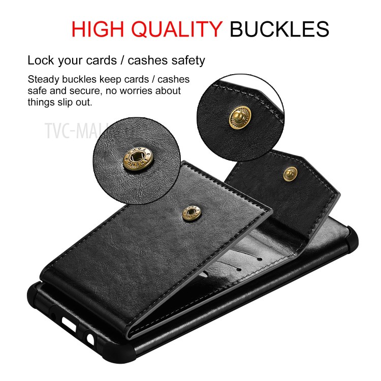 Shock Absorbing TPU Shell with Card Slots Cell Phone Case for Samsung Galaxy S20 Plus - Black-8