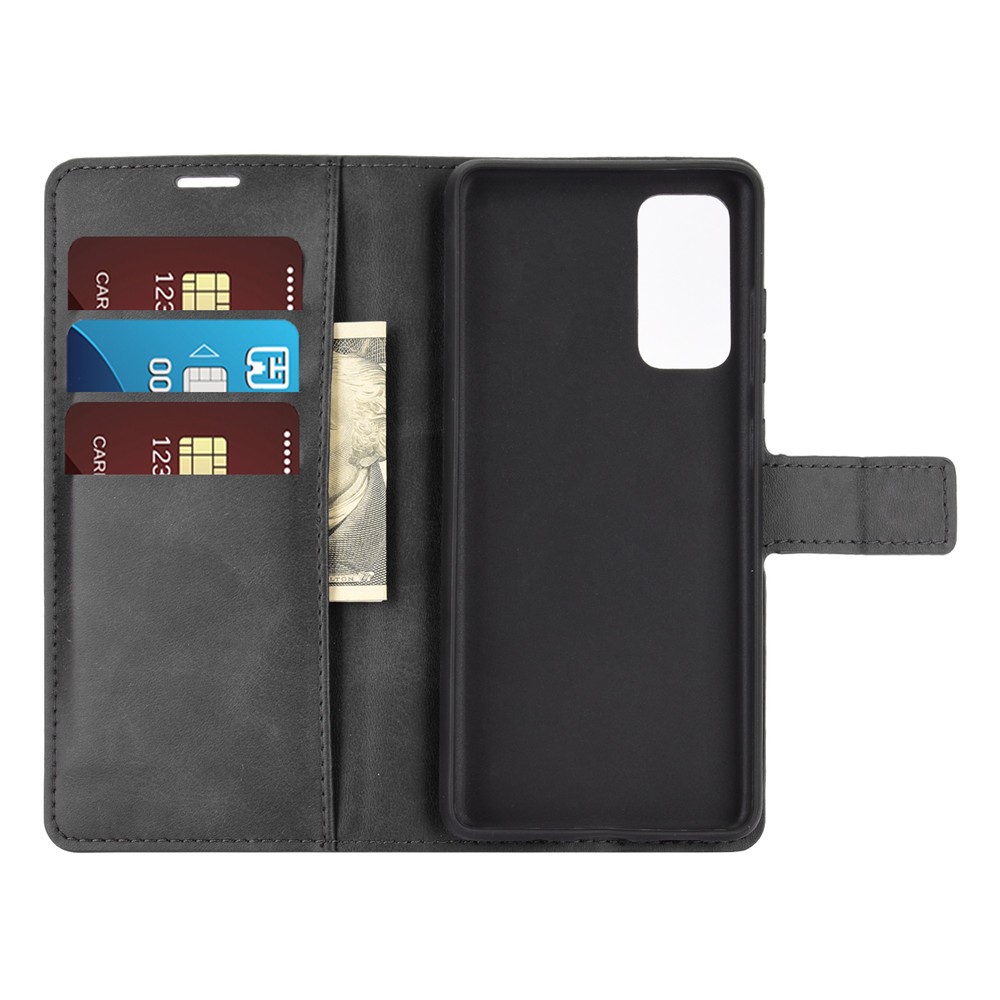 Protective Shell Wallet Leather Stand Flip Case for Samsung Galaxy S20 FE/S20 Fan Edition/S20 FE 5G/S20 Fan Edition 5G - Black-4