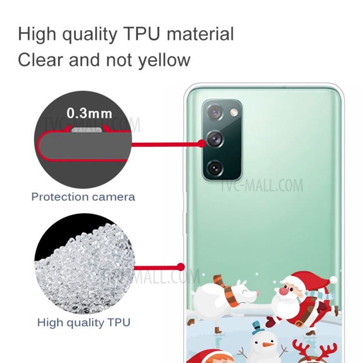 Christmas Series Pattern Printing TPU Phone Case for Samsung Galaxy S20 FE/Fan Edition/S20 FE 5G/Fan Edition 5G - Style A-4