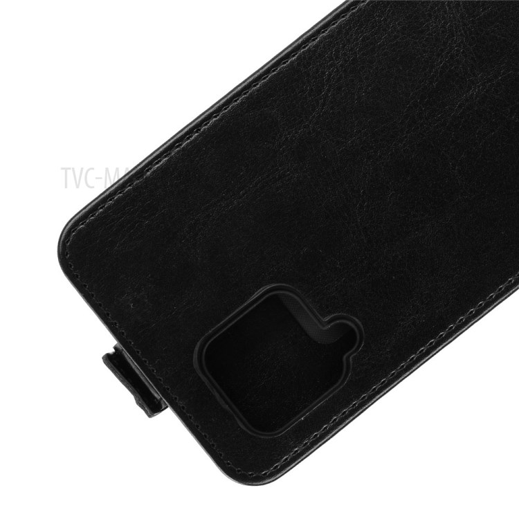 Crazy Horse Leather Vertical Flip Cover for Samsung Galaxy A42 5G - Black-2