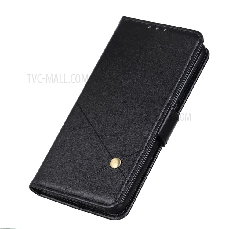 PU Leather Phone Cover Shell with Card Slots and Cash Pocket for Samsung Galaxy M51 Side Fingerprint Version - Black-5