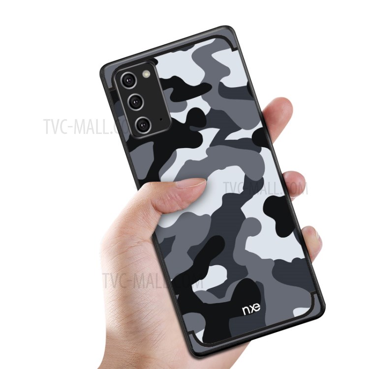 NXE Camouflage Pattern PC TPU Hybrid Case Cover for Samsung Galaxy Note 20/Note 20 5G - Grey-3
