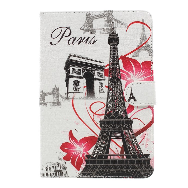 

Magnetic Leather Stand Cover for Samsung Galaxy Tab A 8.0 SM-T350 - Triumphal Arch and Eiffel Tower, Galaxy Tab A 8.0 (2015)