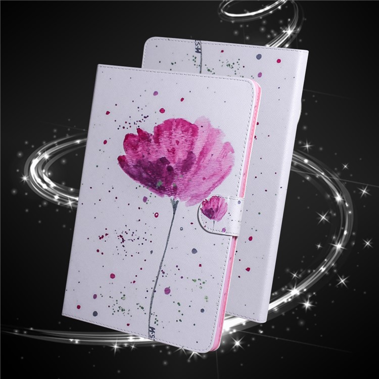 Pattern Printing PU Leather Wallet Case for Samsung Galaxy Tab A7 10.4 (2020) Cover - Beautiful Flower-8