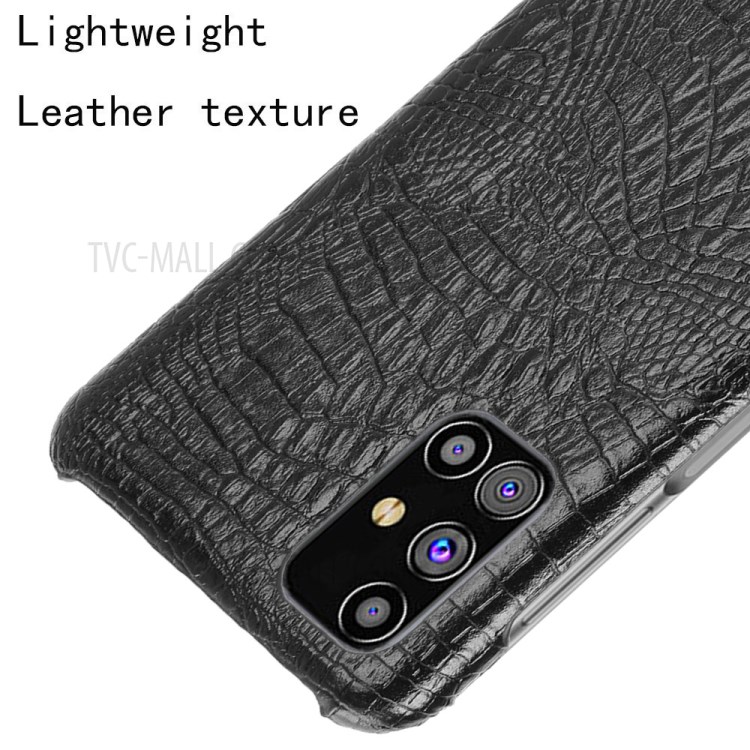 Crocodile Texture PU Leather Coated Hard Phone Shell for Samsung Galaxy M31s - Black-4