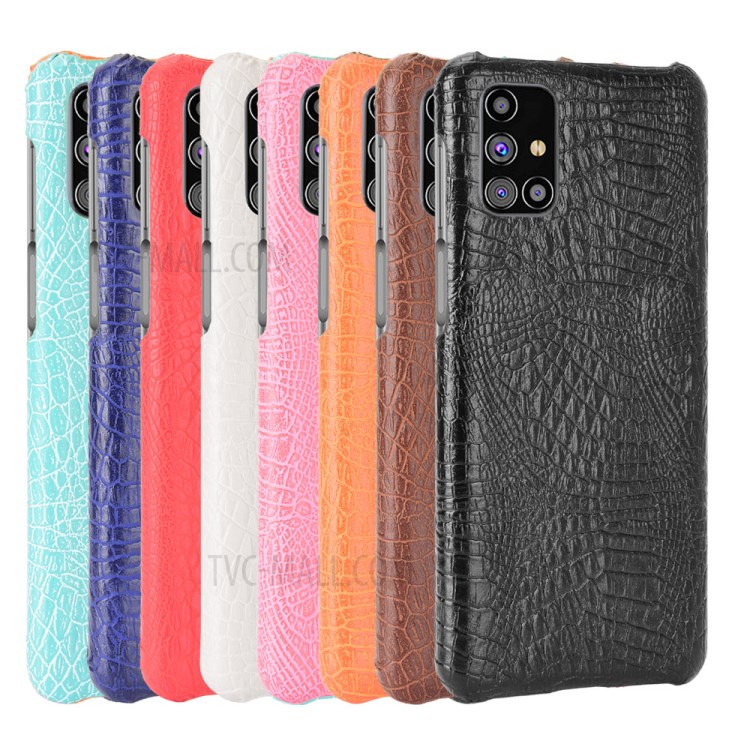 Crocodile Texture PU Leather Coated Hard Phone Shell for Samsung Galaxy M31s - Black-6