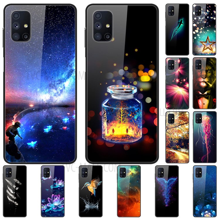 Pattern Printing Glass Back Hybrid Protective Case for Samsung Galaxy M51 (Side Fingerprint) - Glass Bottle-3