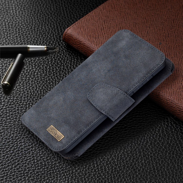 Detachable Matte Finish Leather Wallet Phone Cover with Zippered Pocket for Samsung Galaxy S20 - Black-8