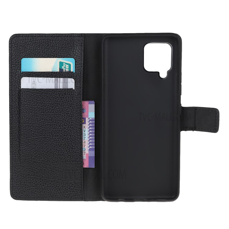 Litchi Skin Wallet Flip Leather Stand Case for Samsung Galaxy A42 5G-6