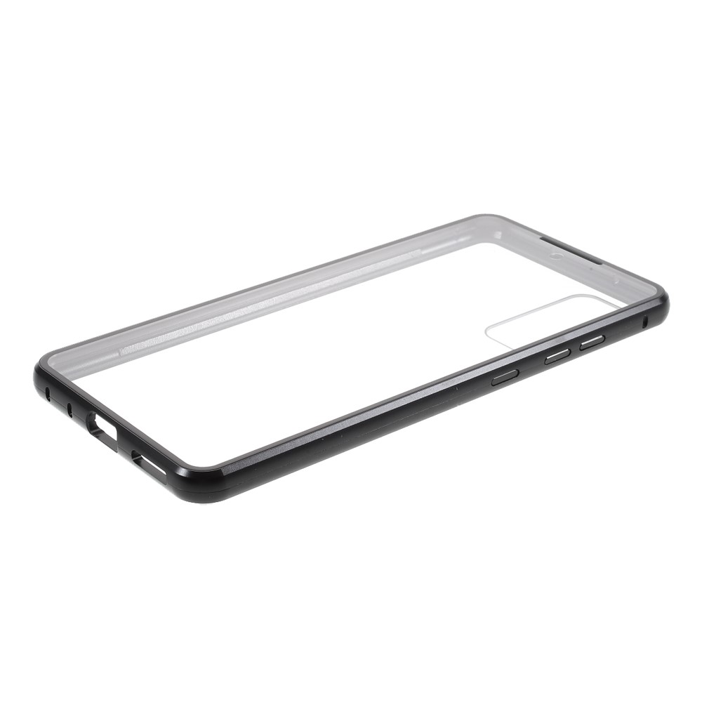 Крышка Для Samsung Galaxy S20 FE / S20 Fan Edition / S20 Fe 5G / S20 Вентиляционное Издание 5G Съемный Металл + Двусторонний Закаленный Стеклянный Корпус - Черный-7
