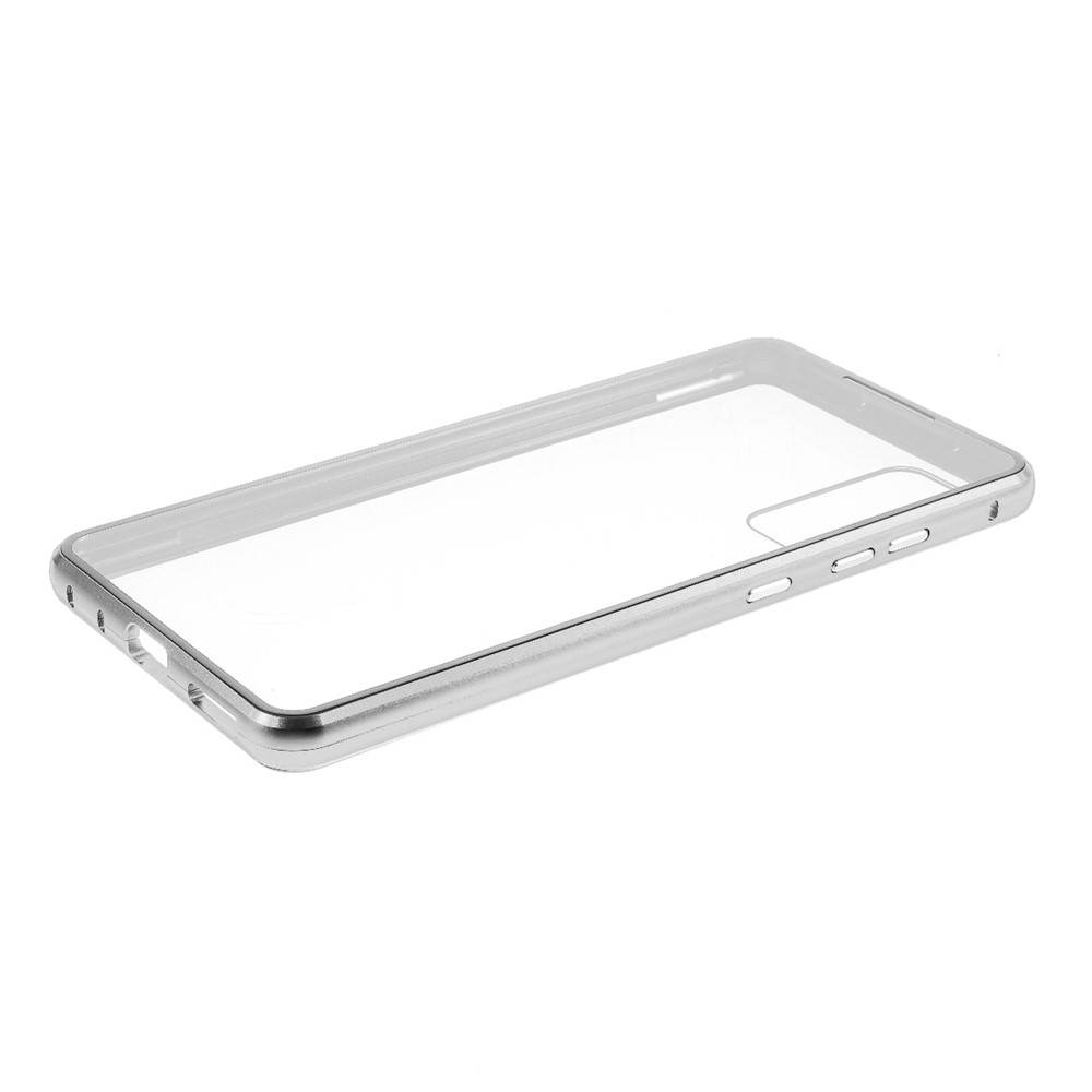 Couverture Pour Samsung Galaxy S20 Fe / S20 Fan Edition / S20 Fe 5G / S20 Edition De Ventilateur 5G Métal Détachable + Boîtier En Verre Trempé À Deux Côtés (aucune Empreinte Digitale Déverrouillée) - Argent-7