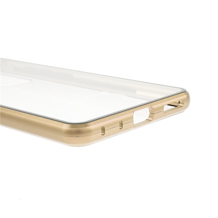Couverture Pour Samsung Galaxy S20 Fe / S20 Fan Edition / S20 Fe 5G / S20 Edition De Ventilateur 5G Métal Détachable + Boîtier En Verre Trempé À Deux Côtés (aucune Empreinte Digitale Déverrouillée) - Or-8