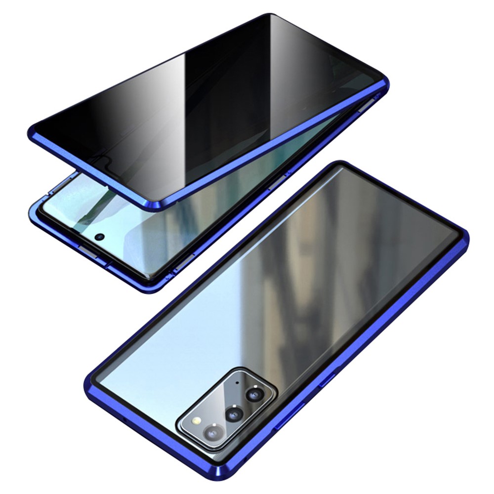 Anti-peep Magnetic Installation Metal Frame + Tempered Glass Hybrid Case for Samsung Galaxy S20 FE/Fan Edition/S20 FE 5G/Fan Edition 5G - Blue-1