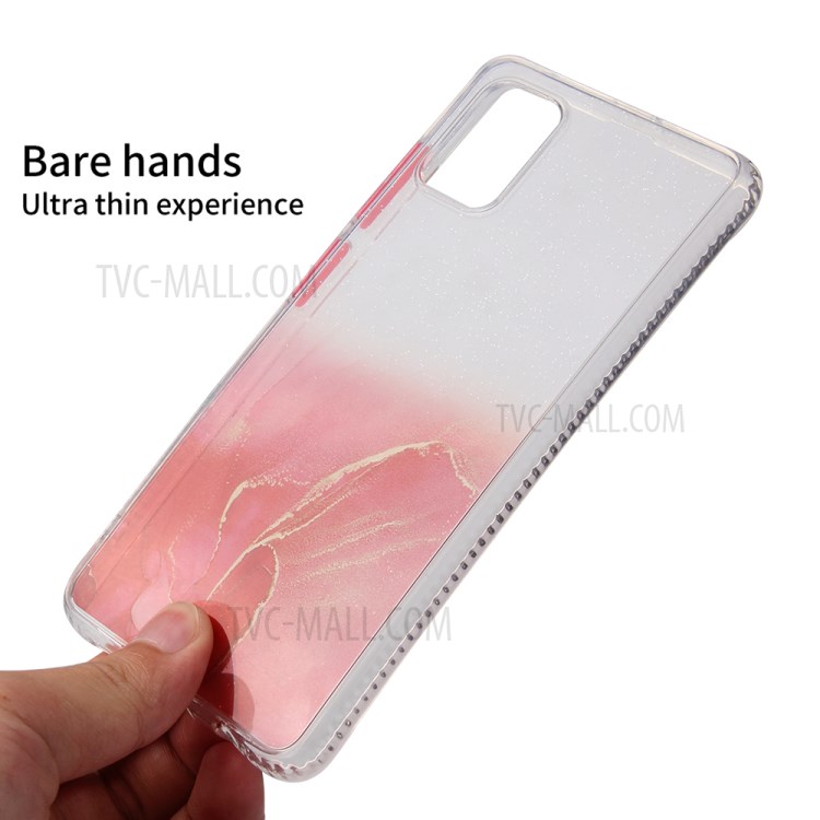 Marble Pattern TPU + Acrylic Combo Case for Samsung Galaxy A51 SM-A515 - Red-6
