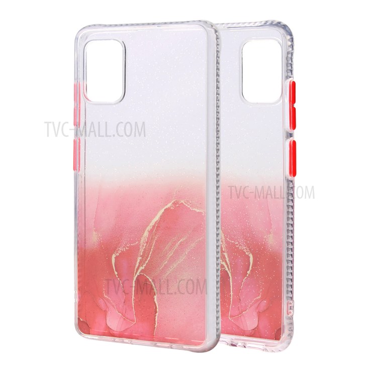 Marble Pattern TPU + Acrylic Combo Case for Samsung Galaxy A51 SM-A515 - Red-8