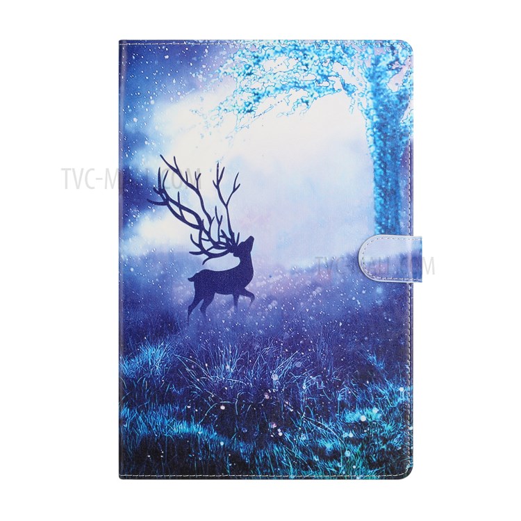 Pattern Printing Wallet Stand Leather Tablet Cover for Samsung Galaxy Tab S7 Plus/T970/T976B - Elk in the Forest-2
