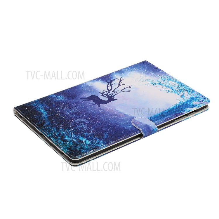 Pattern Printing Wallet Stand Leather Tablet Cover for Samsung Galaxy Tab S7 Plus/T970/T976B - Elk in the Forest-5