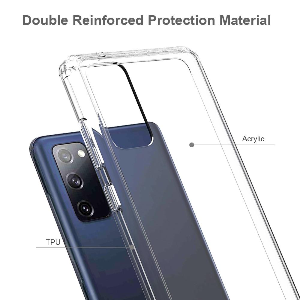 Clear Shell for Samsung Galaxy S20 FE/S20 Fan Edition/S20 FE 5G/S20 Fan Edition 5G Anti-scratch Acrylic + TPU Cover-4