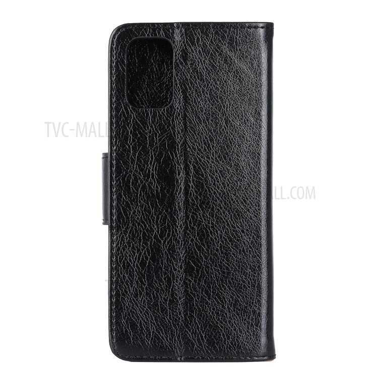 Nappa Texture Split Leather Phone Shell with Wallet for Samsung Galaxy M51 Side Fingerprint Version - Black-2