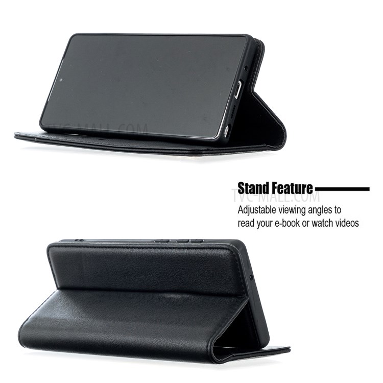 2 in 1 Genuine Leather Wallet Phone Protective Case for Samsung Galaxy Note 20/Note 20 5g - Black-6