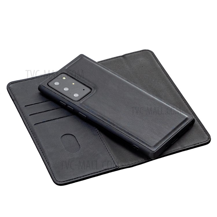 Detachable Genuine Leather Hidden Magnetic Phone Case for Samsung Galaxy Note20 Ultra/Note20 Ultra 5G - Black-5