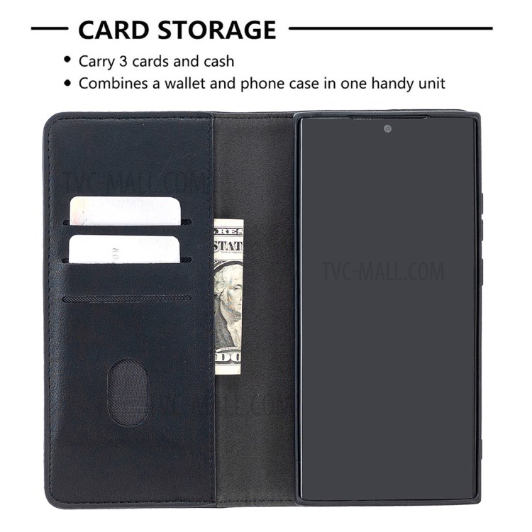 Detachable Genuine Leather Hidden Magnetic Phone Case for Samsung Galaxy Note20 Ultra/Note20 Ultra 5G - Black-7